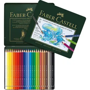 Akvarelové pastelky Faber-Castell 117524 Albrecht Dürer plechová krabička, 24 farieb